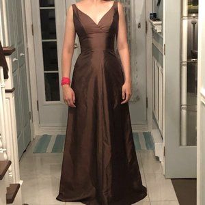 Beautiful brown satin gown